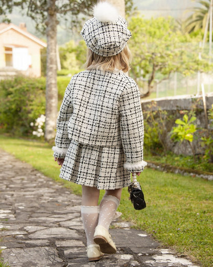 Cream & Black Chanel Skirt with Jacket