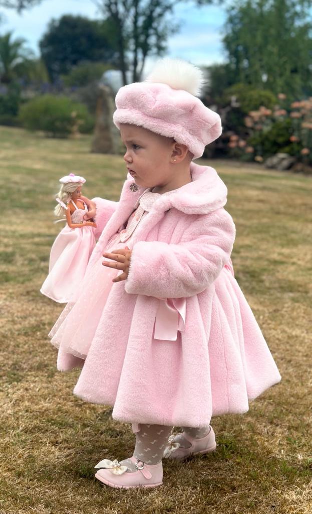 Soft Pink Spanish Fur Coat