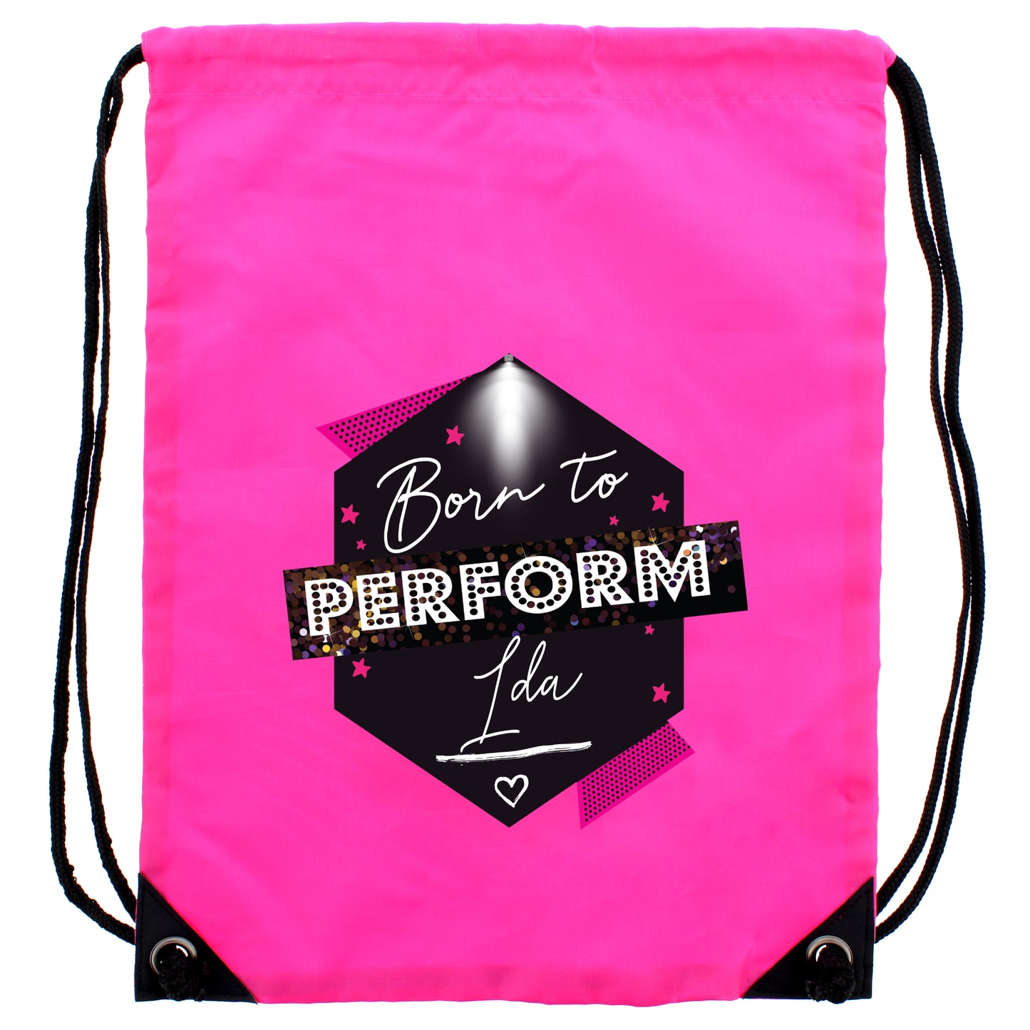 Personalised 'Born to Perform' Pink Kit Bag