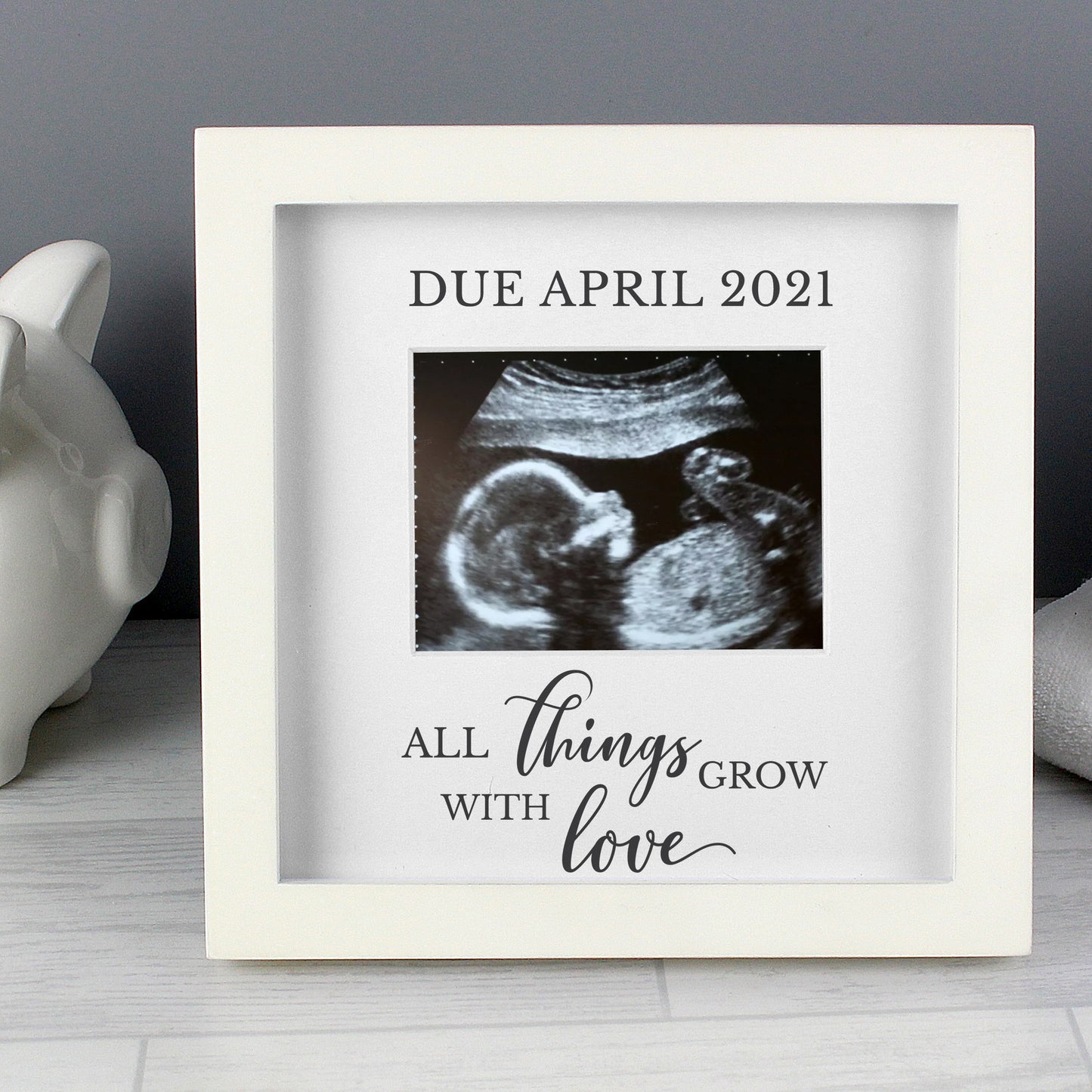 Personalised All Things Grow Baby Scan Frame