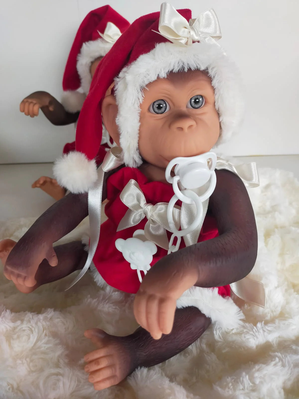 Lolo Reborn Monkey in Christmas Romper