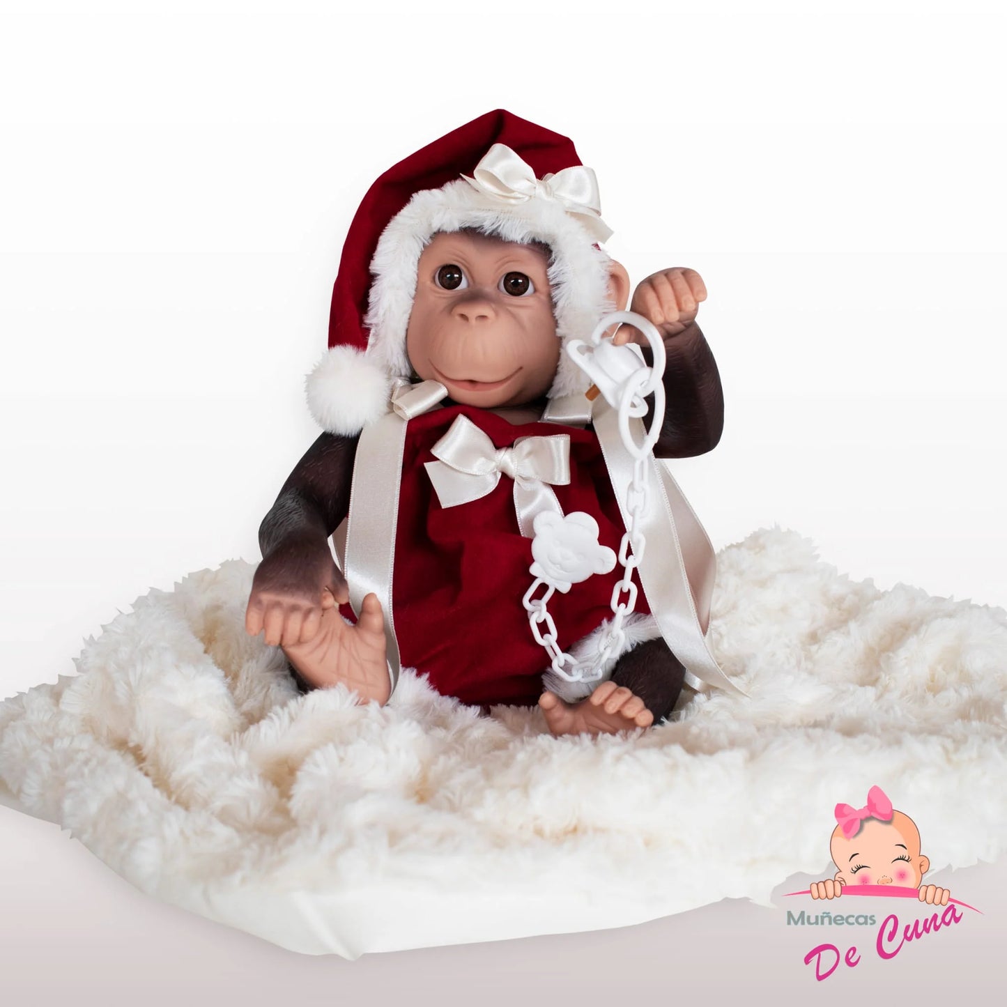 Lolo Reborn Monkey in Christmas Romper