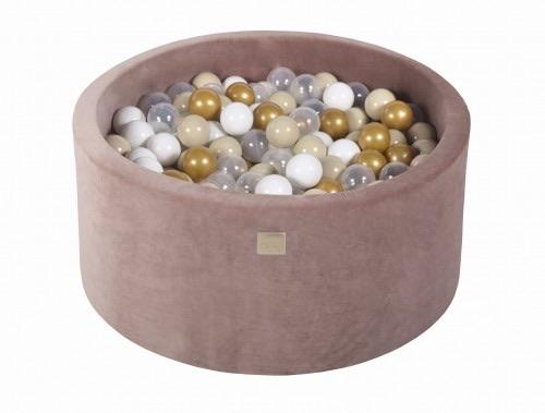 Teddy Bear Velvet Round Foam Ball Pit with 250 Balls