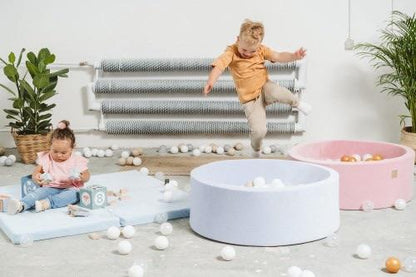 Lavender Velvet Round Foam Ball Pit with 250 Balls