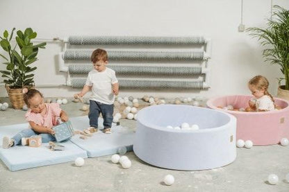 Lavender Velvet Round Foam Ball Pit with 250 Balls