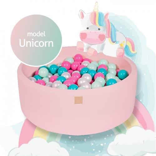 Unicorn Round Foam Ball Pit with 250 Balls